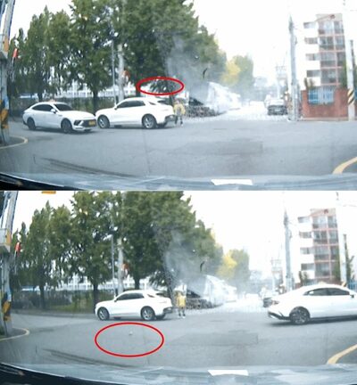 韓国・失われたマナー…道路の真ん中で「新車の祈願」、走行中のタクシーに干物を投げた女性