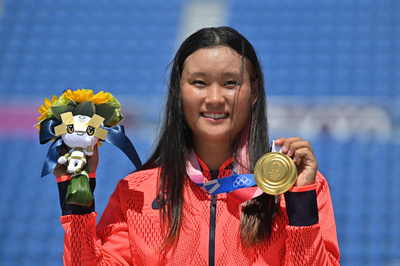 【写真特集】金メダルを獲得した四十住さくら スケボー女子パーク