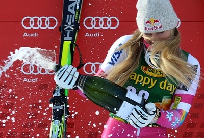 恋人ウッズが見守る中、ボンが最多勝利数を更新 アルペンスキーW杯