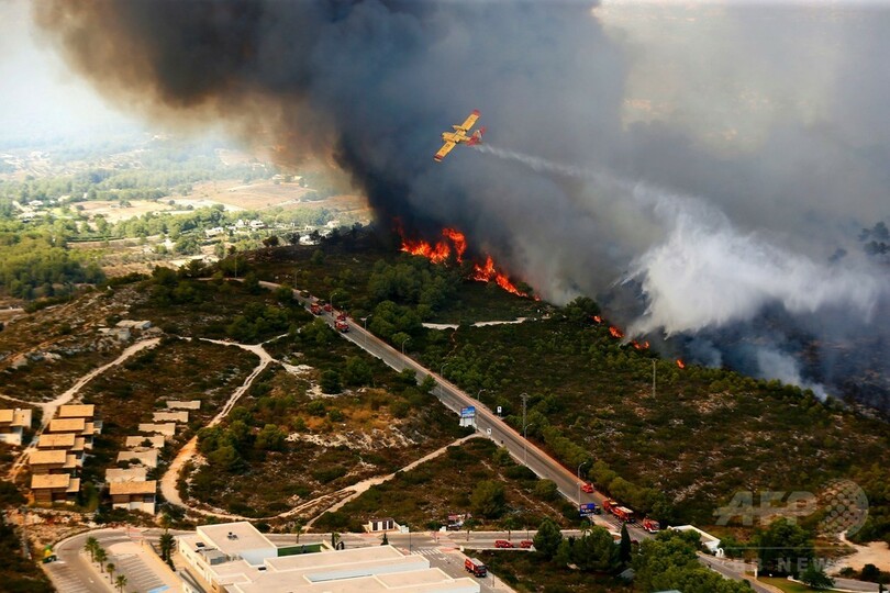 スペイン リゾート地の山火事で1400人避難 酷暑で延焼広がる 写真10枚 国際ニュース Afpbb News