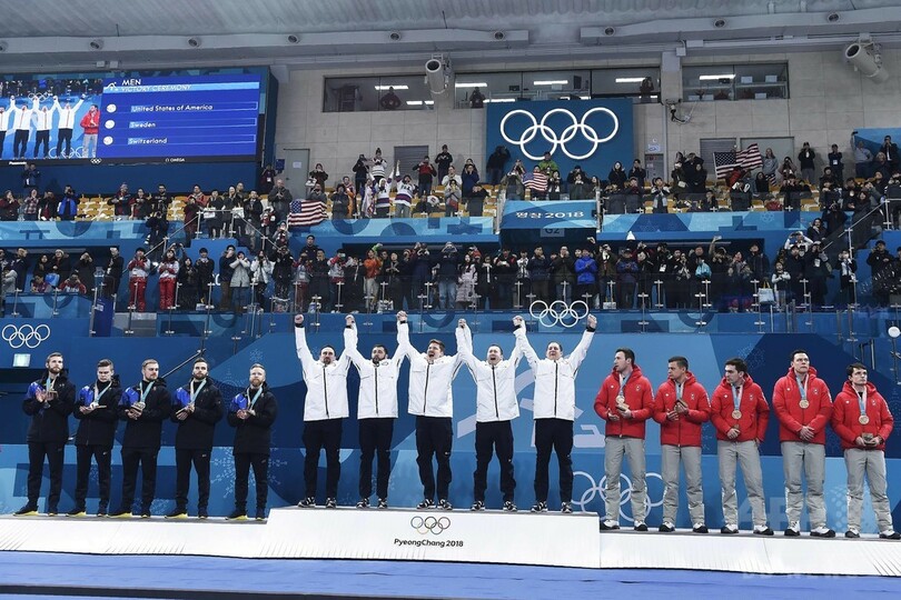 米国がカーリング男子で金メダル、平昌五輪