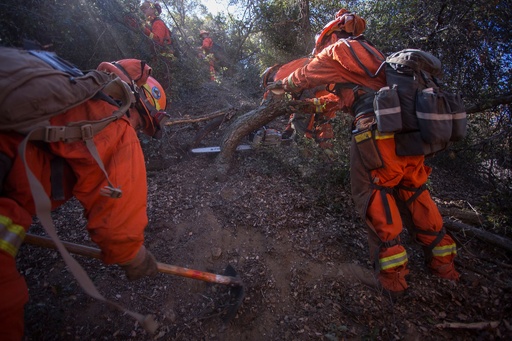 山火事と闘う受刑者たち 時給1ドルの消火プログラム 米加州 写真23枚 国際ニュース Afpbb News
