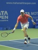 男子テニス、マハラシュトラ・オープン、シングルス決勝。ショットを打つケビン・アンダーソン（2019年1月5日撮影）。(c)STR / AFP