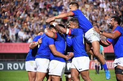 サモアがロシアに大勝、数的不利の前半しのぎ後半5トライ ラグビーW杯