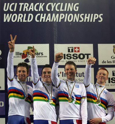 ＜UCIトラック・サイクリング世界選手権2007＞男子チームパシュート、英国 金メダルを獲得 - スペイン