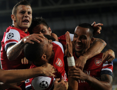 アーセナルが敵地で快勝、欧州CLプレーオフ