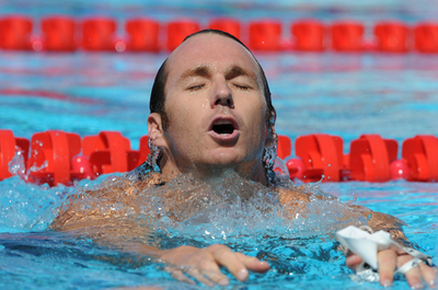 世界記録保持者ピアソル 100メートル背泳ぎ準決勝で敗退、世界水泳