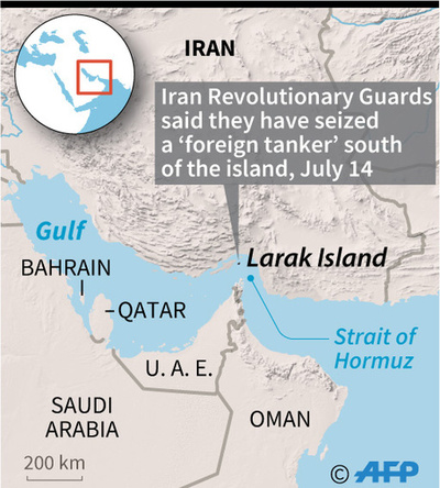 イラン革命防衛隊、ペルシャ湾で外国タンカー拿捕と発表