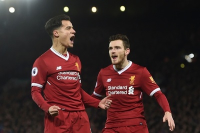 好調コウチーニョが1G1A、リバプール大勝で4位維持