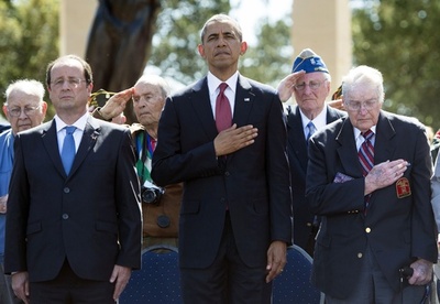 「Dデー」70周年記念式典、退役軍人ら賛辞を胸に海岸を去る 