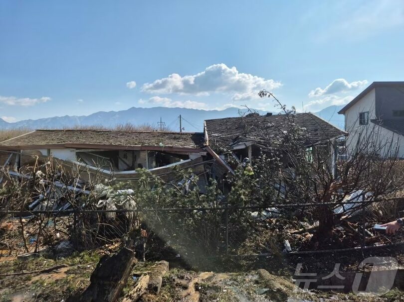 事故現場の様子＝読者提供(c)news1