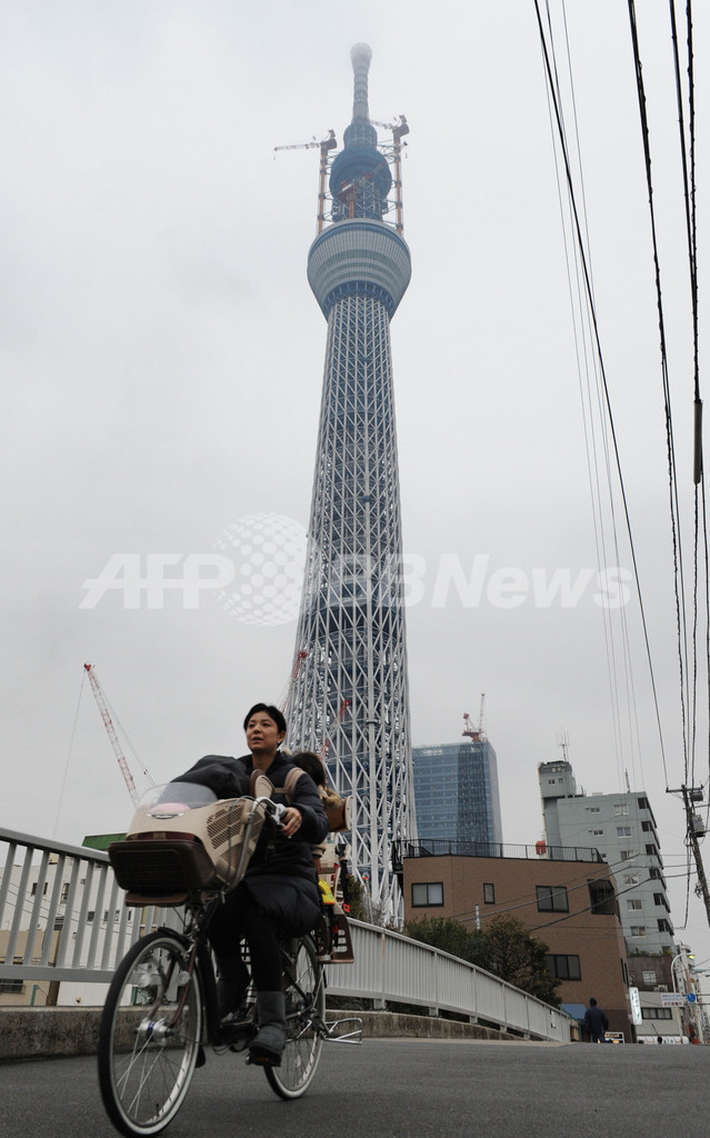 東京スカイツリー 世界一高い自立式電波塔に 写真4枚 国際ニュース Afpbb News