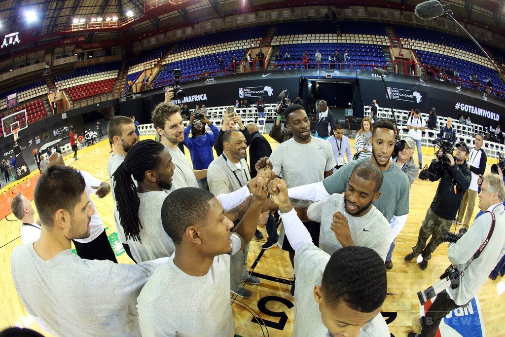 アフリカ初開催の試合を前にNBA選手が集結 写真18枚 国際ニュース:AFPBB News