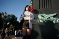ロシアの首都モスクワで、改憲に抗議する人（2020年7月1日撮影）。(c)Dimitar DILKOFF / AFP