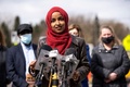 イルハン・オマル米下院議員（2021年4月20日撮影）。(c)Kerem Yucel / AFP