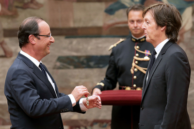 ポール・マッカートニー氏に仏レジオン・ドヌール勲章