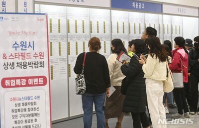 韓国・11月の就業者数27万7000人↑…増加幅、4カ月ぶり鈍化