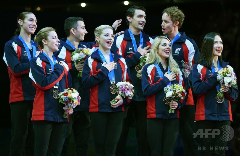 米国がロシア抑え優勝、日本は銅 フィギュア国別対抗戦