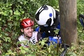 ツール・ド・フランス、第1ステージ（ブレストからランデルノー、197.8キロメートル）で起こったクラッシュで負傷したUTEのマルク・ヒルシ（2021年6月26日撮影）。(c)Anne-Christine POUJOULAT / POOL/ AFP