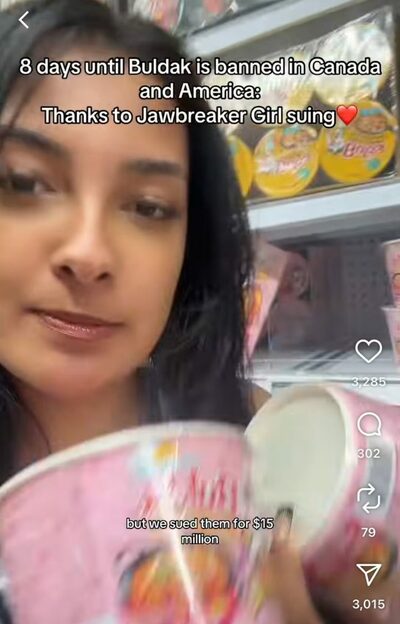 「激辛炒め麺を食べて胃潰瘍」？…カナダの「迷惑」ティックトッカー「韓国企業を訴えた」と真偽不明の主張