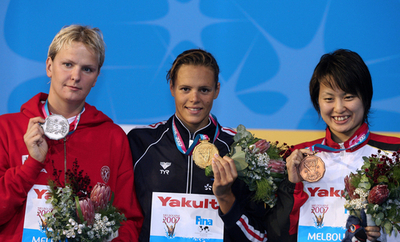 ＜第12回世界水泳選手権＞競泳、女子400メートル自由形の表彰式が行われる - オーストラリア