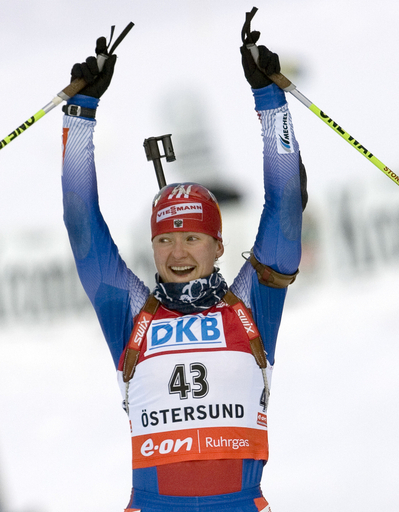 バイアスロン世界選手権 ユーリエワが女子15キロメートル・ディスタンスで優勝