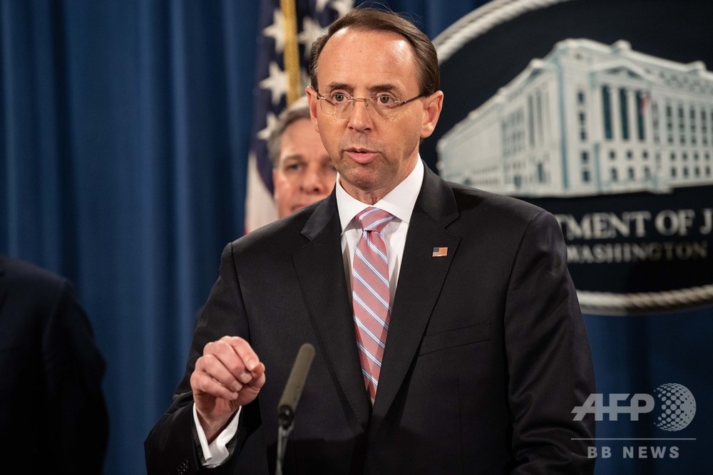 ローゼンスタイン司法副長官が退任へ、大統領解任疑惑との関連は否定 写真1枚 国際ニュース：AFPBB News