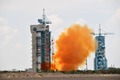 甘粛省の酒泉衛星発射センターから運搬ロケット「長征４号Ｂ」で打ち上げられた海洋動力環境観測衛星「海洋２号Ｄ」（2021年5月19日撮影）。(c)Xinhua News