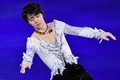 平昌冬季五輪、フィギュアスケートのエキシビションに臨む羽生結弦（2018年2月25日撮影）。(c)AFP/Mladen ANTONOV