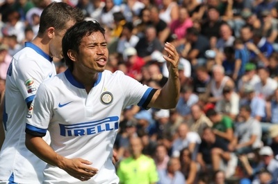 インテル7発大勝、長友が先制点アシスト