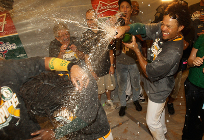 アスレチックス、レンジャーズを破りアリーグ西地区優勝