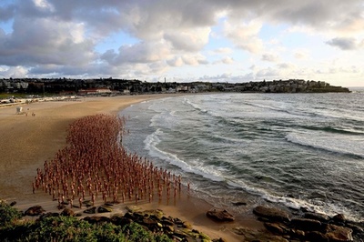 2500人ヌードで皮膚がん啓発 豪シドニーでアートイベント