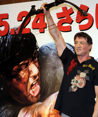 シルベスター・スタローン、都内で『ランボー』来日会見