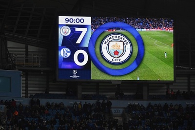 シティが大量7得点でシャルケに圧勝、欧州CL準々決勝進出