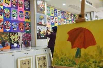 自閉症の児童の絵画展 杭州