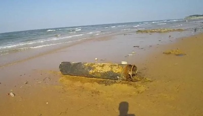 海上に正体不明の漂流物 甲午戦争時の魚雷と鑑定