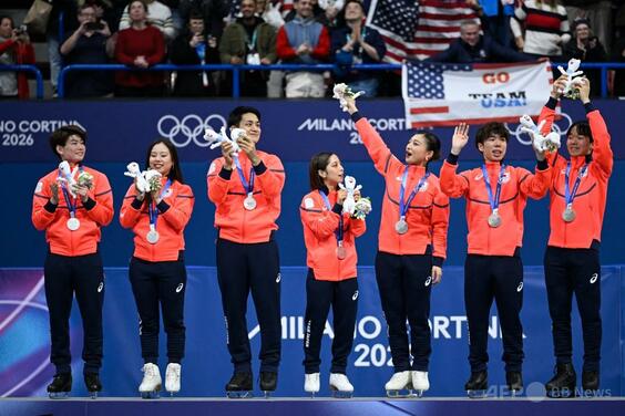 日本、フィギュア団体戦2大会連続の銀メダル 米国が金 ミラノ・コルティナ五輪