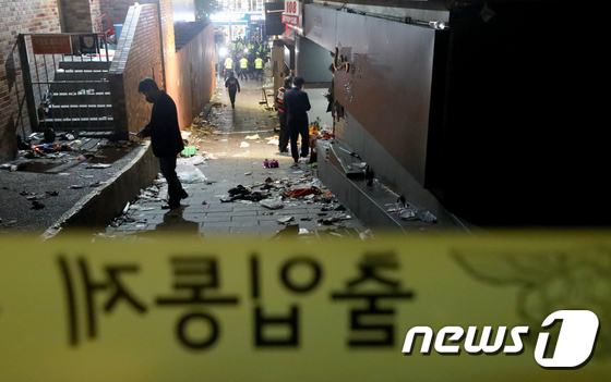 事故発生現場の様子(c)news1