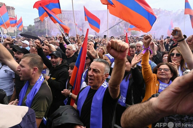 アゼルに4集落返還、反対派が連日抗議 アルメニア