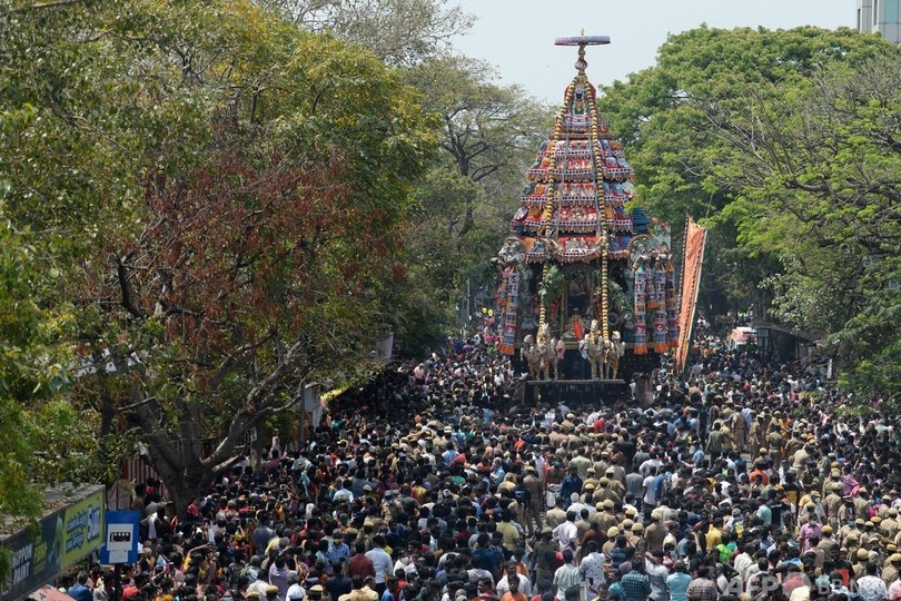 年に一度の山車祭り 大にぎわい インド チェンナイ 写真18枚 国際ニュース Afpbb News