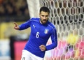 サッカー国際親善試合、ベルギー対イタリア。得点を挙げ歓喜するイタリアのアントニオ・カンドレーヴァ（2015年11月13日撮影）。(c)AFP/JOHN THYS