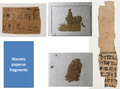米聖書博物館からエジプトに返還された、象形文字が書かれたパピルス紙の断片。エジプト観光・考古省提供（2021年1月27日提供）。(c)AFP PHOTO / HO / EGYPTIAN MINISTRY OF ANTIQUITIES