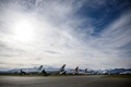 航空機保管会社ターマック・アエロセーブが保管する航空機。フランス南西部アズレの駐機場で（2021年2月4日撮影）。(c)Lionel BONAVENTURE / AFP