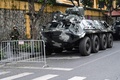 ベトナム・ハノイのメリアホテル周辺で警戒に当たるベトナム兵（2019年2月26日撮影）。(c) YE AUNG THU / AFP