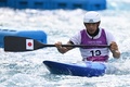 東京五輪、カヌー・スラローム男子カナディアンシングル決勝に臨む羽根田卓也（2021年7月26日撮影）。(c)Charly TRIBALLEAU / AFP