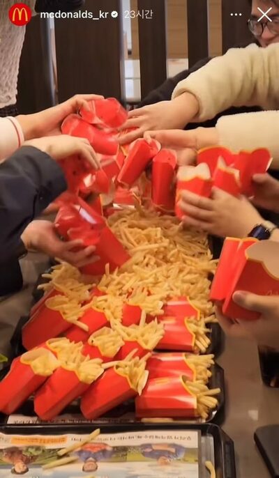 韓国で広がる“ポテト会”…MZ世代がファストフード店を新たな遊び場に