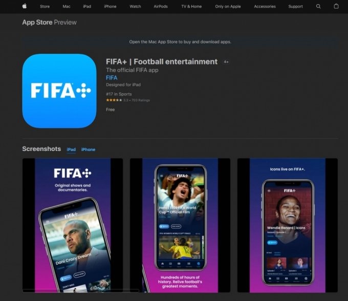 「FIFA＋」App Storeプレビュー(c)MONEYTODAY