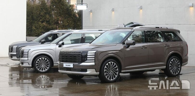 現代自動車が公開した新車「The all-new PALISADE」(c)NEWSIS