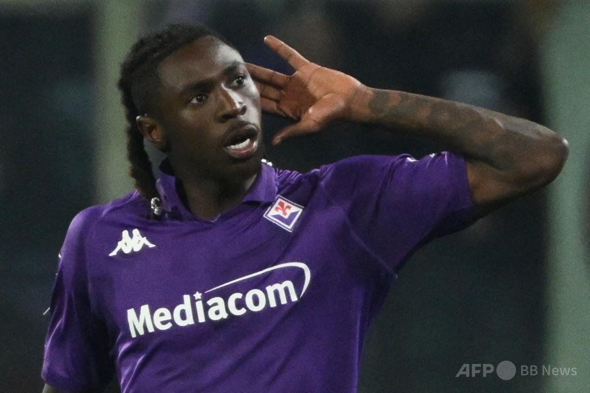 フィオレンティーナがインテルに快勝 ボーブが倒れ延期の一戦 写真5枚