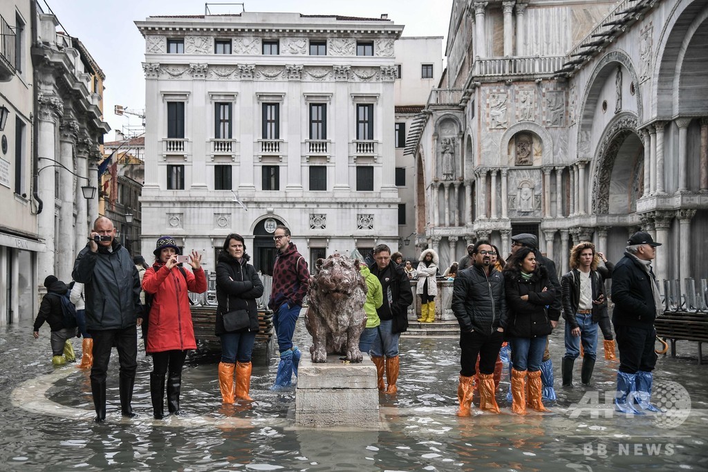 水の都ベネチアの記録的高潮 原因は気候変動と汚職 写真15枚 国際ニュース Afpbb News